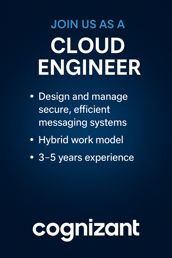 Cognizant Cloud Engineer Career Opportunity