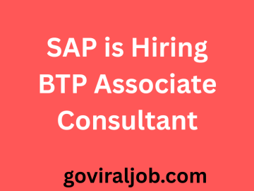 SAP is Hiring Freshers 2025