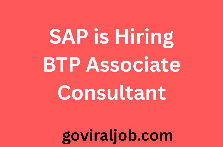 SAP is Hiring Freshers 2025
