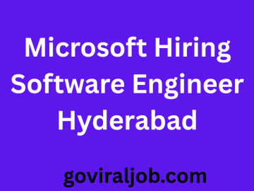 Microsoft Hiring Software Engineer Hyderabad