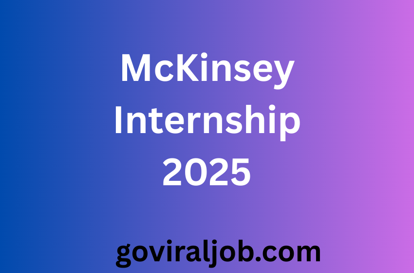 McKinsey Internship 2025