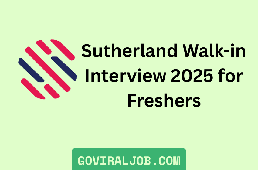 Sutherland Walk-in Interview 2025 for Freshers